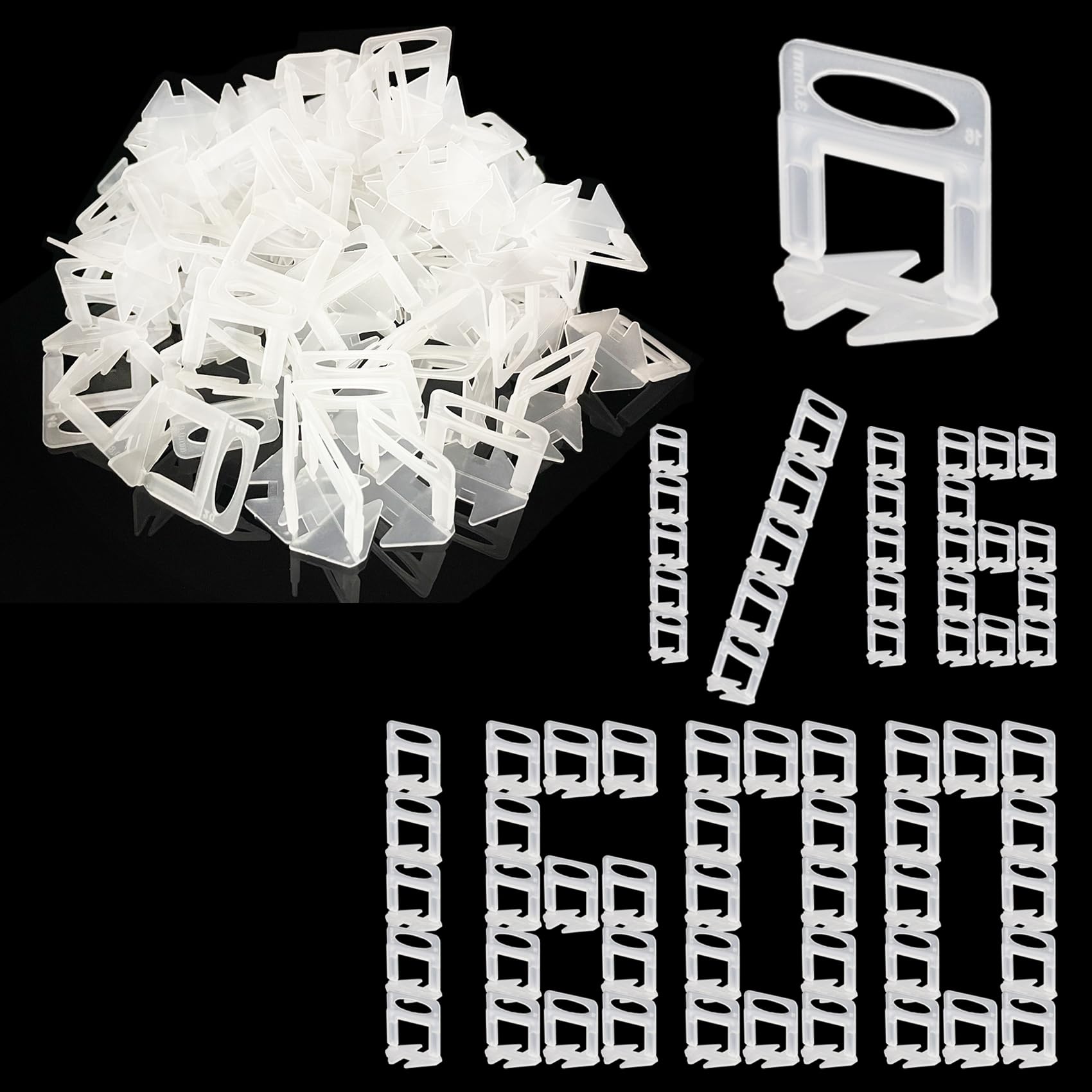 Tile Leveling System Tile Levelers NINGBRO 1/16", 1000-Piece S