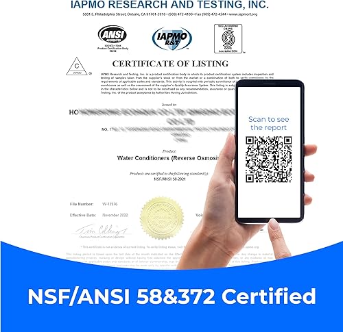 Miniatura 3 de Waterdrop Filtro WD-G3P600-RO, certificado NSF, repuesto para sistema de ósmosis inversa WD-G3P600, vida útil de 2 años