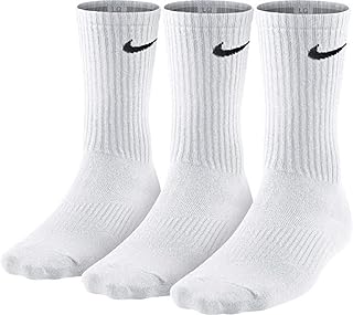 NIKE Performance トレーニング用クッションソックス クルー丈 3組セット Large (W: 10-13, M: 8-12) ホワイト