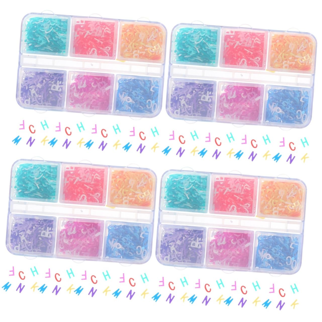 Beaupretty 4 Cajas De Arte De Lentejuelas Decoración De La Boda Decoración De Maquillaje Lentejuelas Carta Manicura Lentejuelas Lentejuelas Lentejuelas Para Maquillaje Carta
