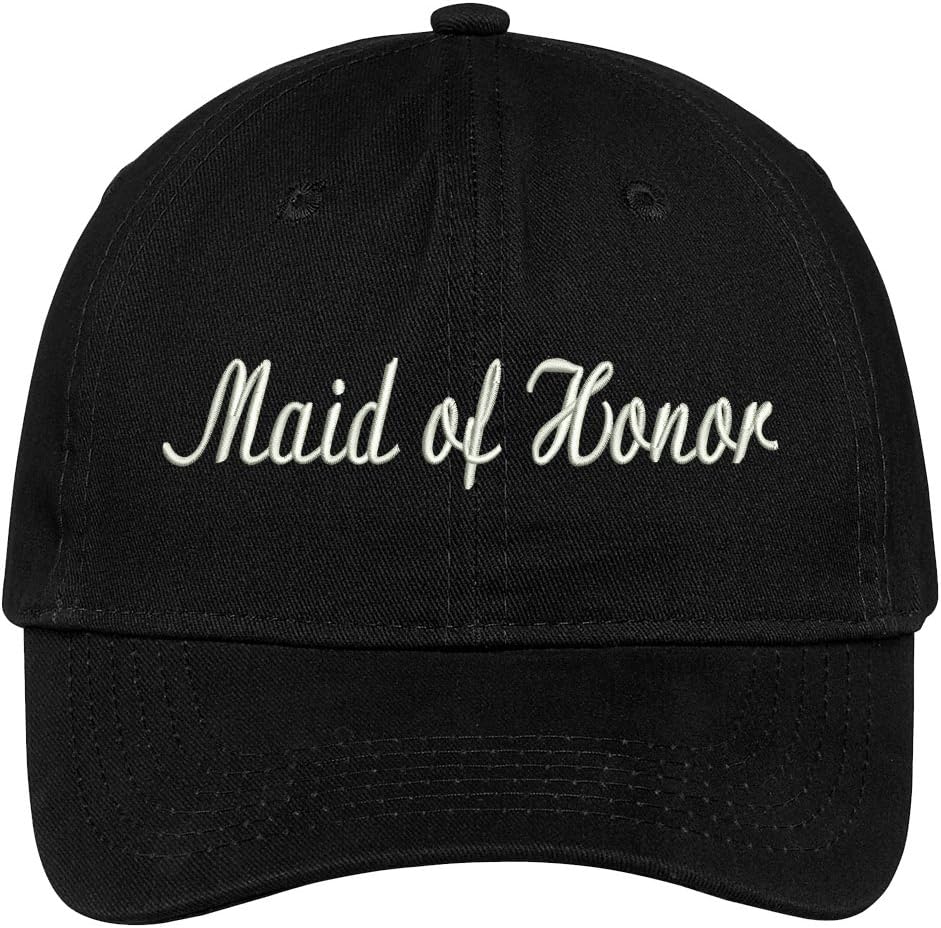 Trendy Apparel Shop Maid of Honor Embroidered Cap Premium Cotton Dad Hat