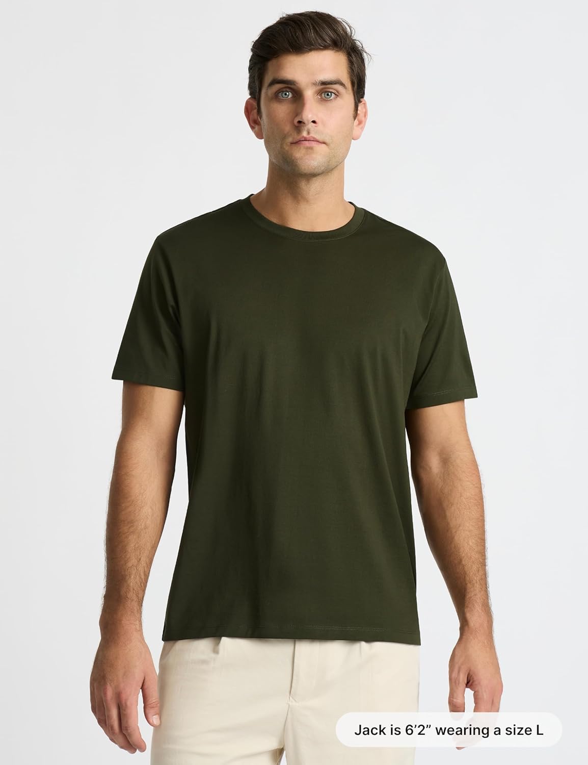 Men’s Supima® Mercerised Cotton T-Shirt – USA-Grown Cotton, Luxury Finish, Crew Neck, Short Sleeve, Structured Fit - Image 2