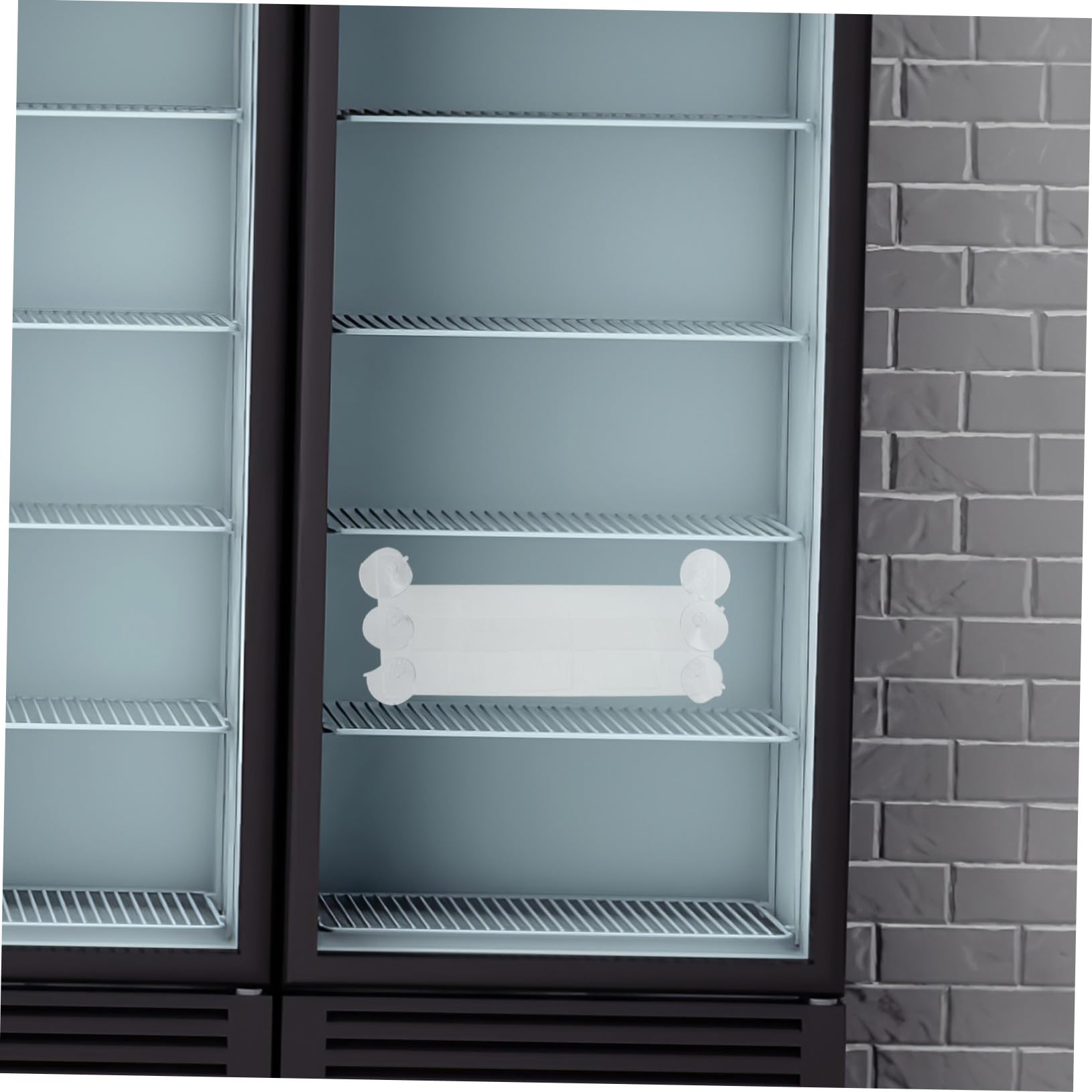 PRETYZOOM Organizador para Nevera con Ventosas Ajustables Separador Transparente de Acrílico para Bebidas Chocolates y Especias Estante Extraíble para Puerta de Frigorífico Almacenamiento