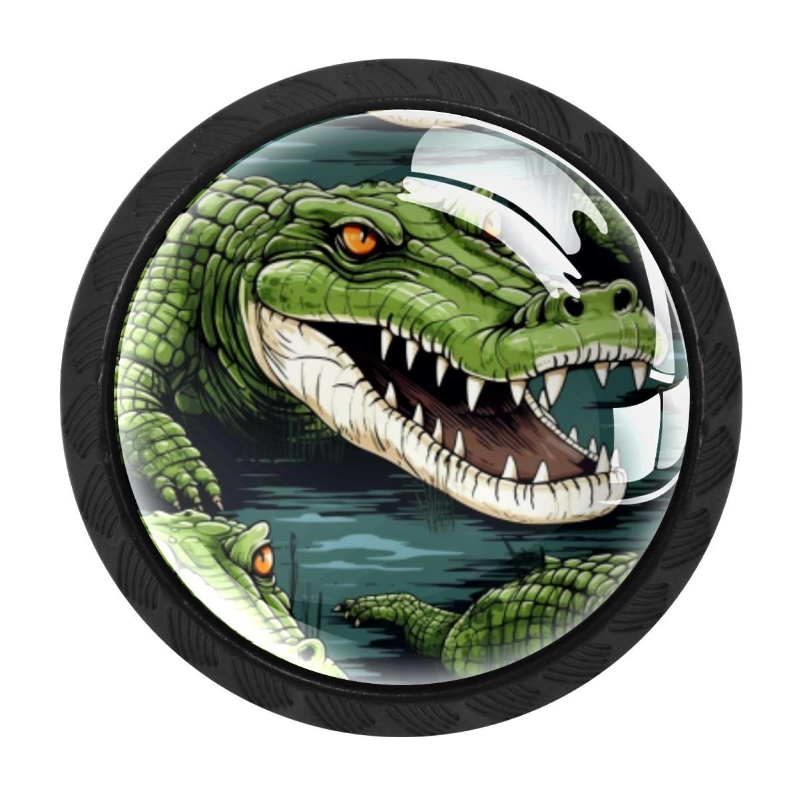 Chenzzzz Multicolored 03 4 Pack Crocodile Drawer Knob Cabinet Hardware