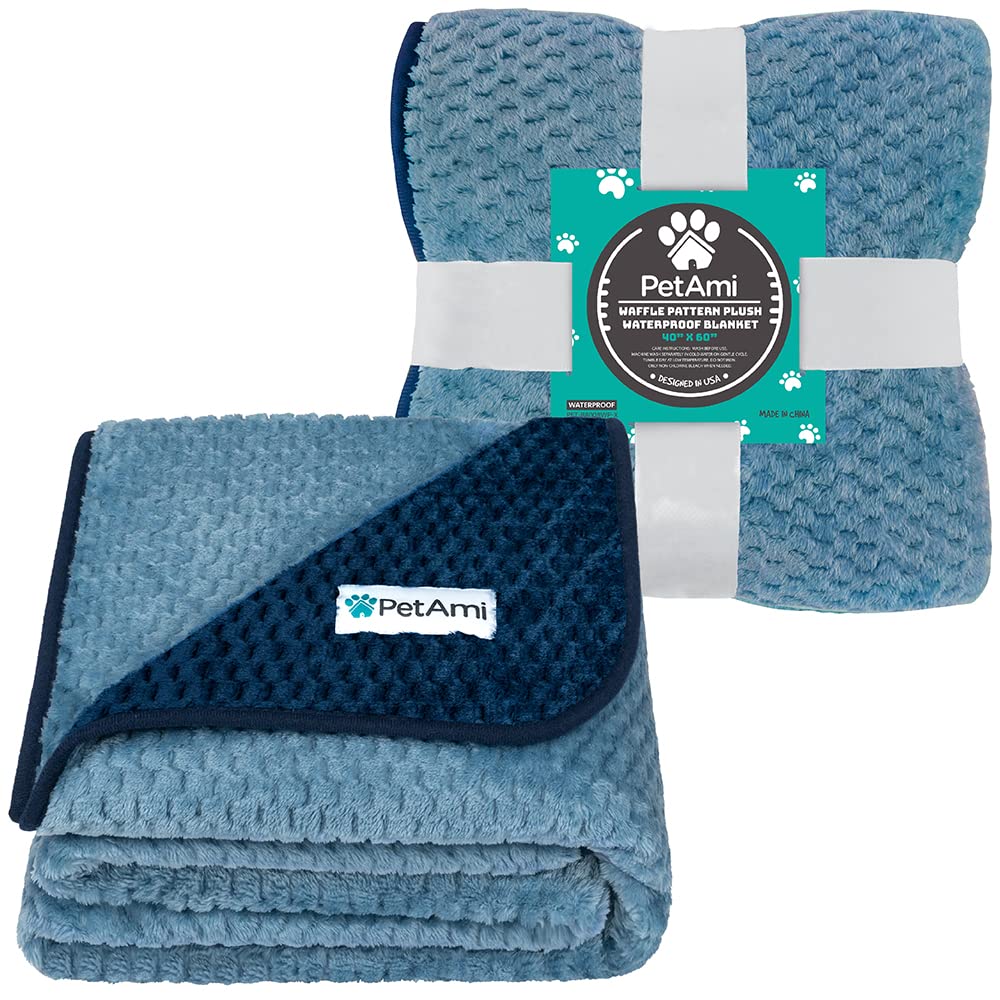 PetAmi Manta Impermeable para Perro, Manta a Prueba de Fugas para Perros medianos y Grandes, Protector de Funda de sofá para Muebles, Manta de Forro Polar para Mascotas, Gatito, Reversible, Lavable
