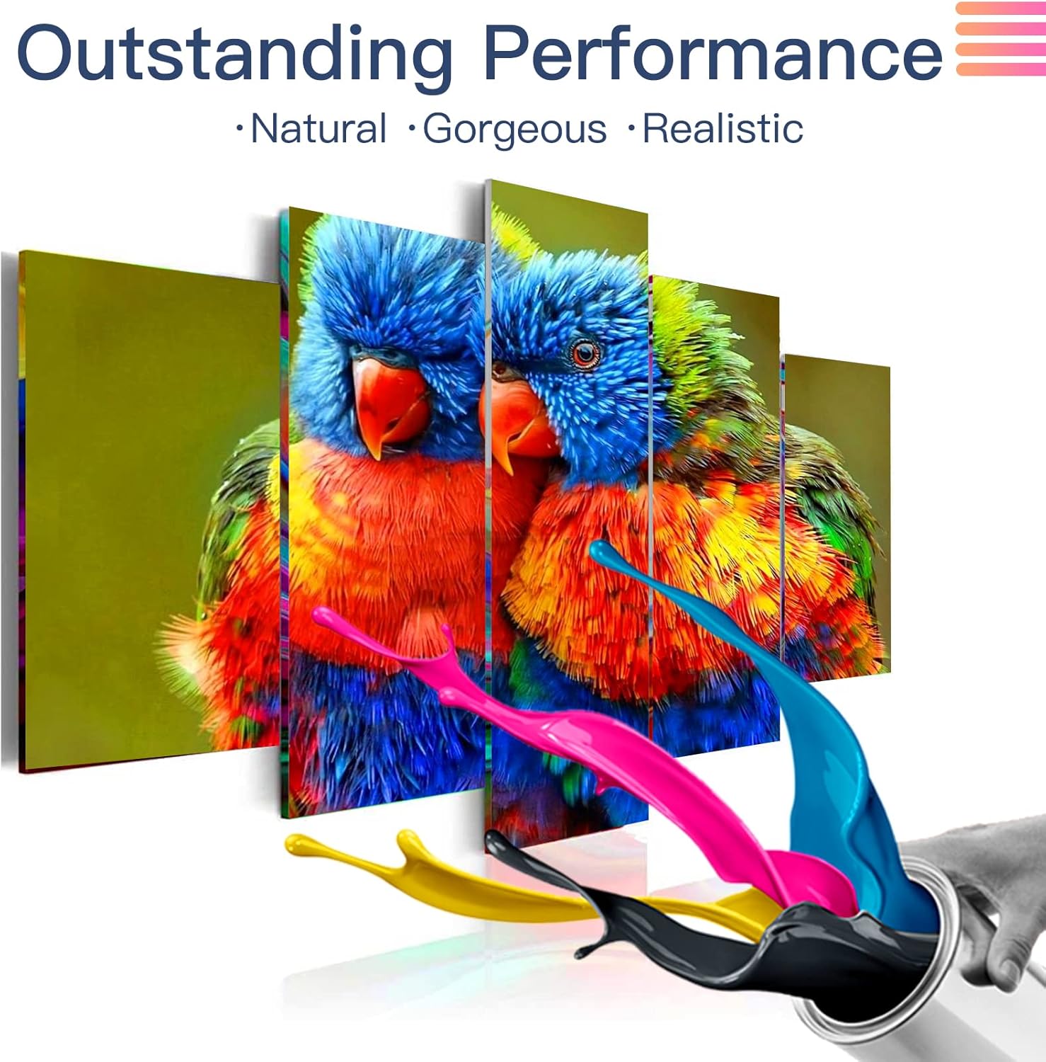 InKID 901XL Compatible for HP 901 Ink Cartridge Black/Color Combo Pack Work for OfficeJet J4550 J4680 J4580 J4540 J4500 J4680c G510a G510b G510g G510h G510n J4524 J4525 Printer (2 Pack)