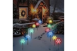 20-Pack Solar Snowflake Pathway Lights