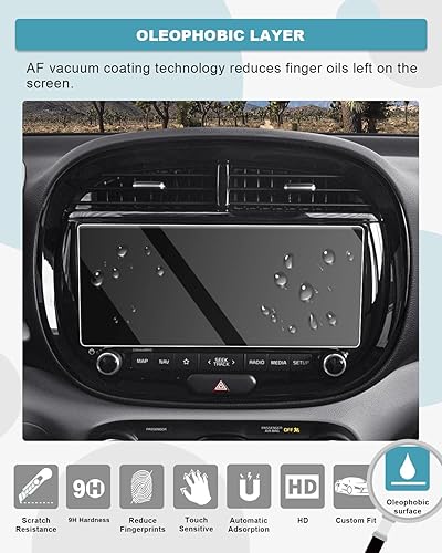 Miniatura 25 de CDEFG Protector de pantalla de vidrio para Telluride: Protector de pantalla táctil para pantalla de automóvil, vidrio templado 9H, antiarañazos