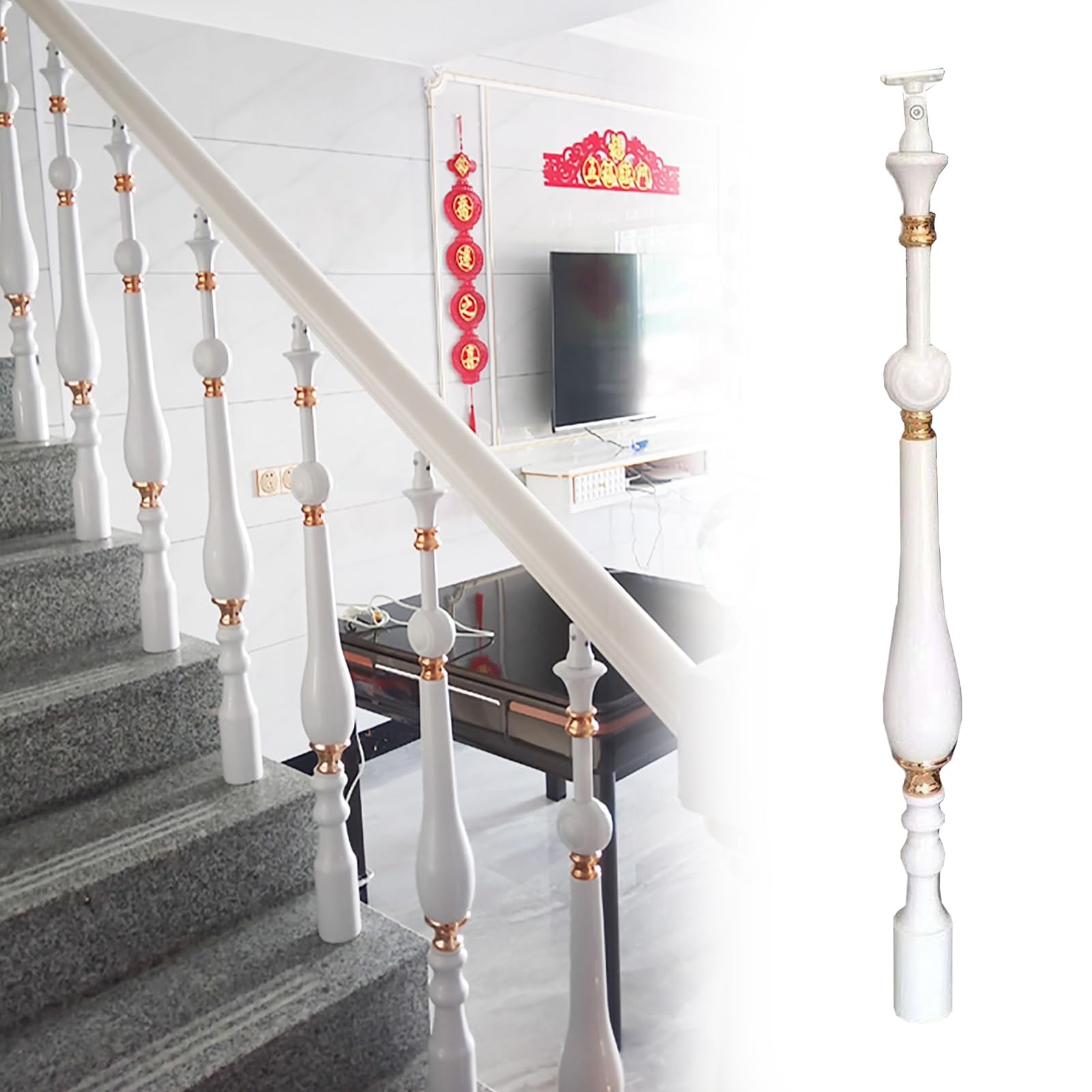 Balustres d'escalier d'intérieur en acier durable pour un design moderne chic