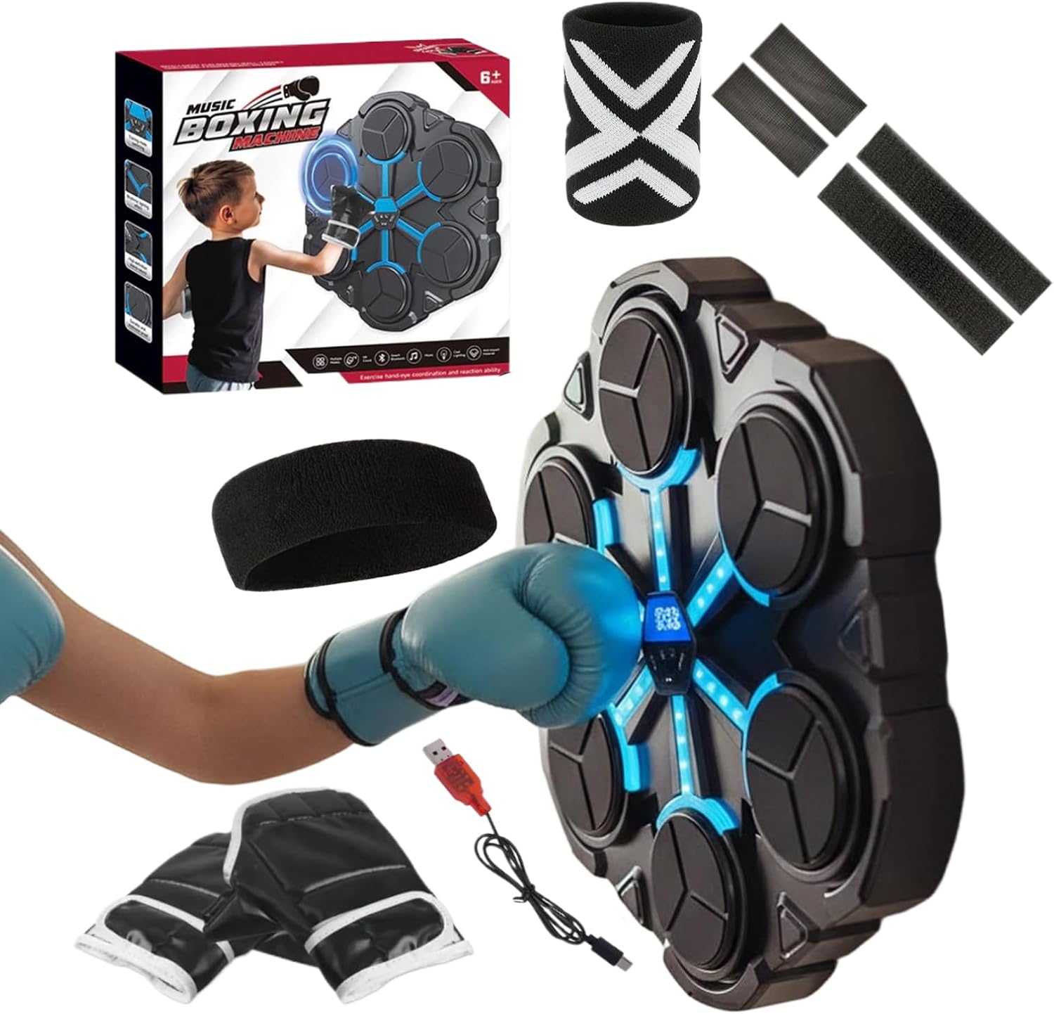 Genérico Musical Boxing Machine, Training Equipment with 3 Different Modes – Musical Boxing Machine with Strike, Use in Gym Garage Apartment Home Bedroom Basement and Room