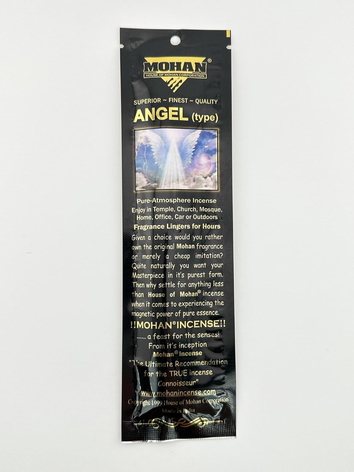 Mohan Incense Angel Scent 1 Pack 250 Sticks (8 Inches Tall) - (Angel)