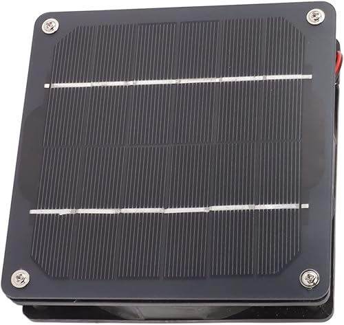 Miniatura 9 de Garosa Solar Powered Exhaust Fan, 5w Solar Panel Powered Fan, Energy Saving Monocrystalline Solar Panel Fan Mini Ventilator for Chicken, Ventilation