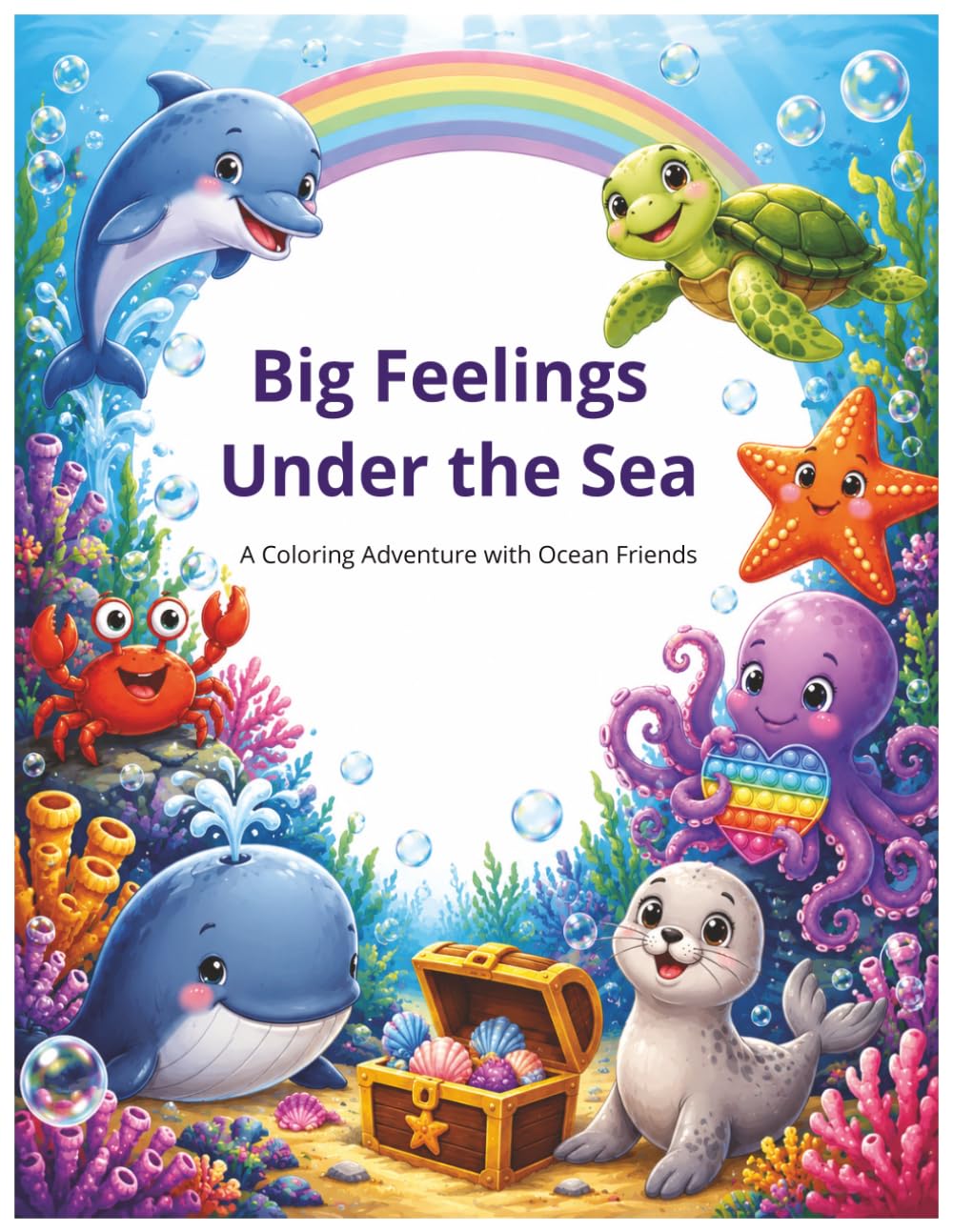 Big Feelings Under the Sea: A Coloring Adventure with Ocean Friends