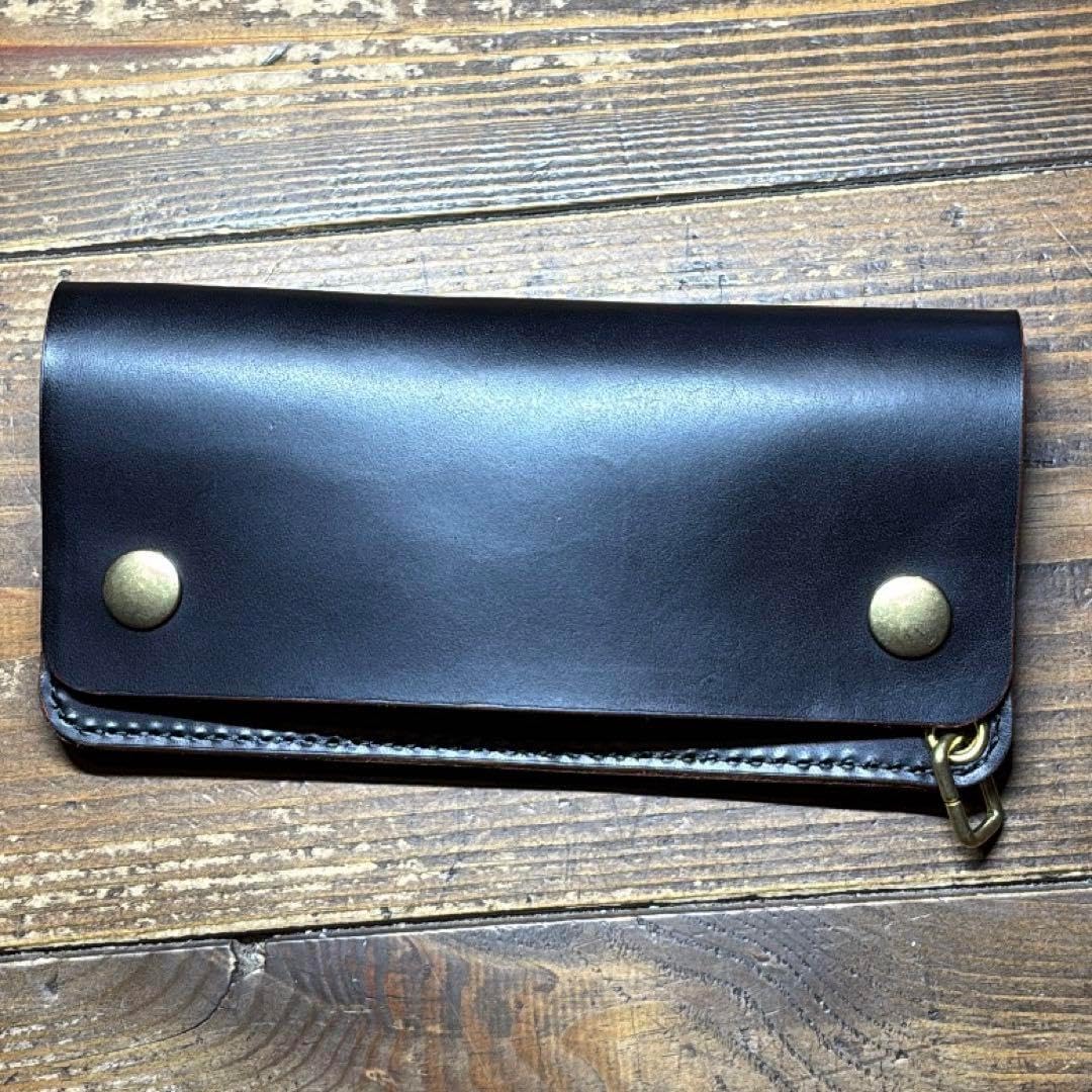 北米ステア ハンドメイド茶芯トラッカーウォレット 北米ステア ハンドメイド茶芯トラッカーウォレット 総手縫い 極