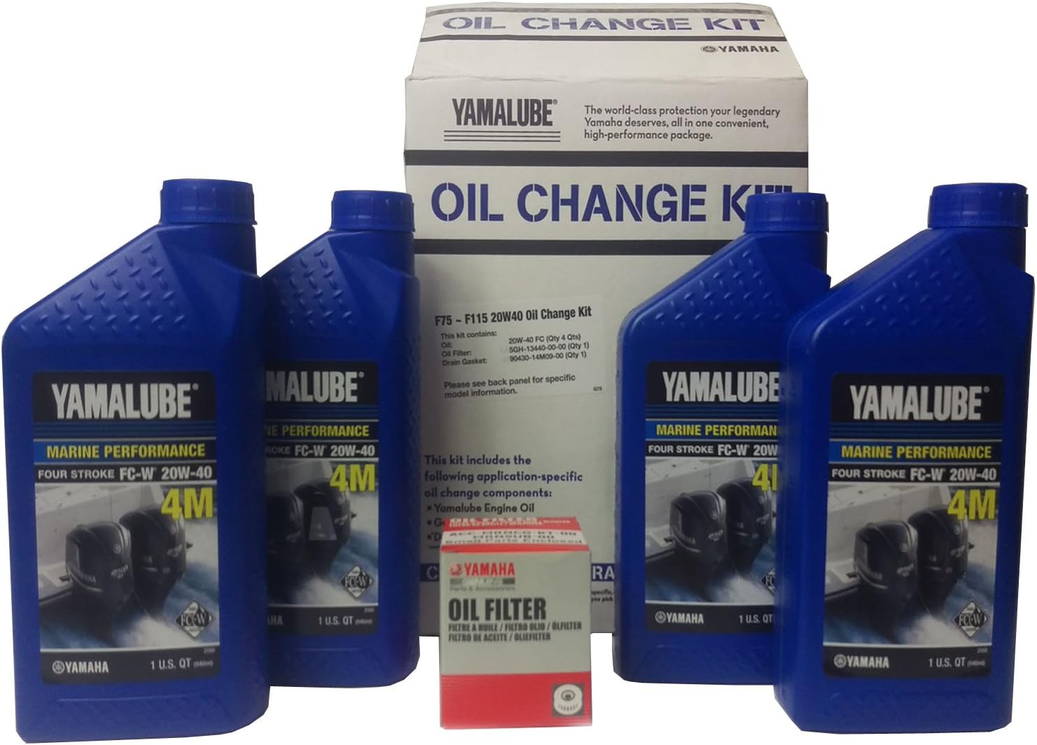Yamaha Outboard New OEM Oil Change,Filter Service Kit F75-F115, LUB-MRNMD-KT-21