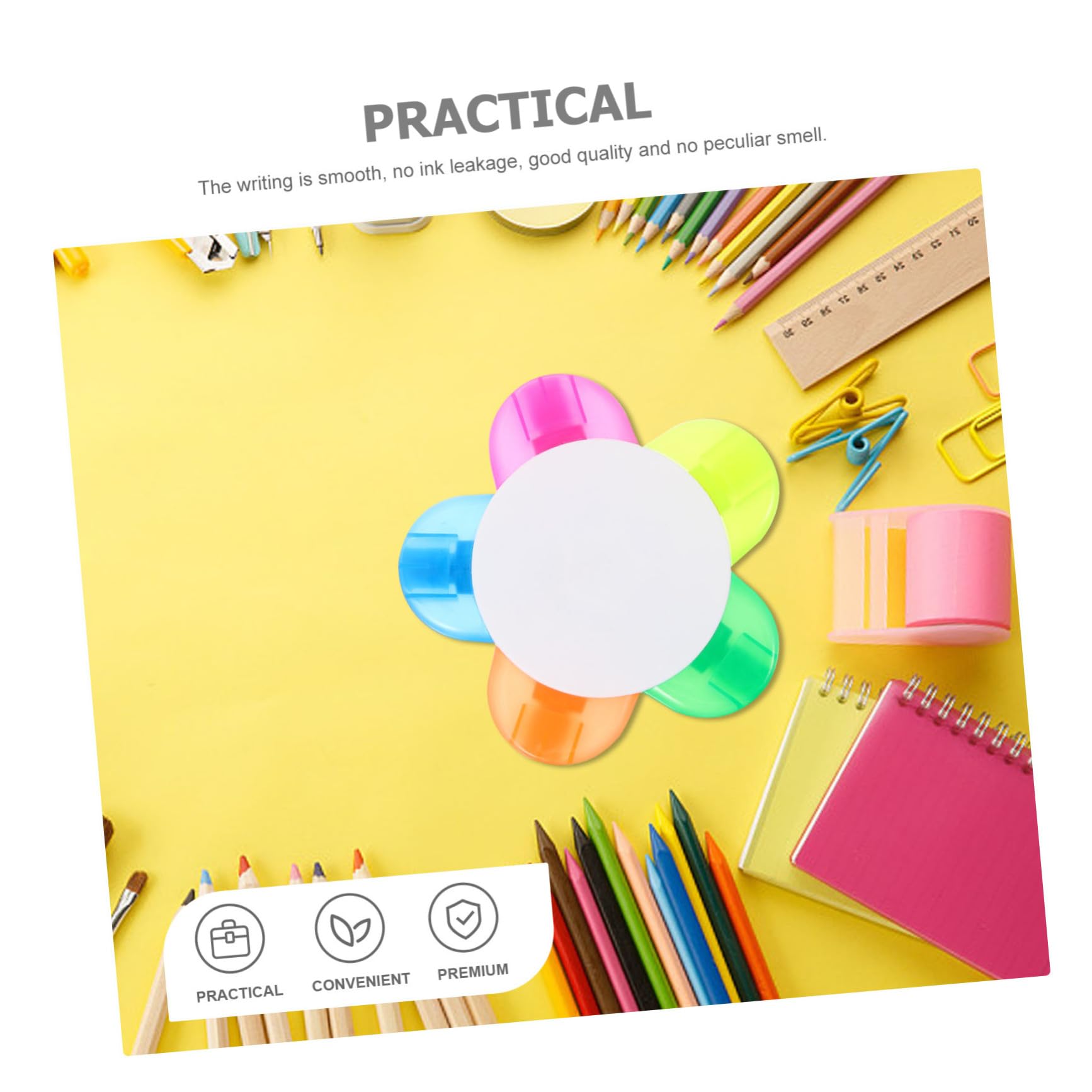 10 Stück Teiliges Blütenblatt-textmarker in Leuchtenden Farben Kleine Fluoreszierende Marker Stifte für Schule Büro Kreative Blumenform für Notizen Lernen und Organisation