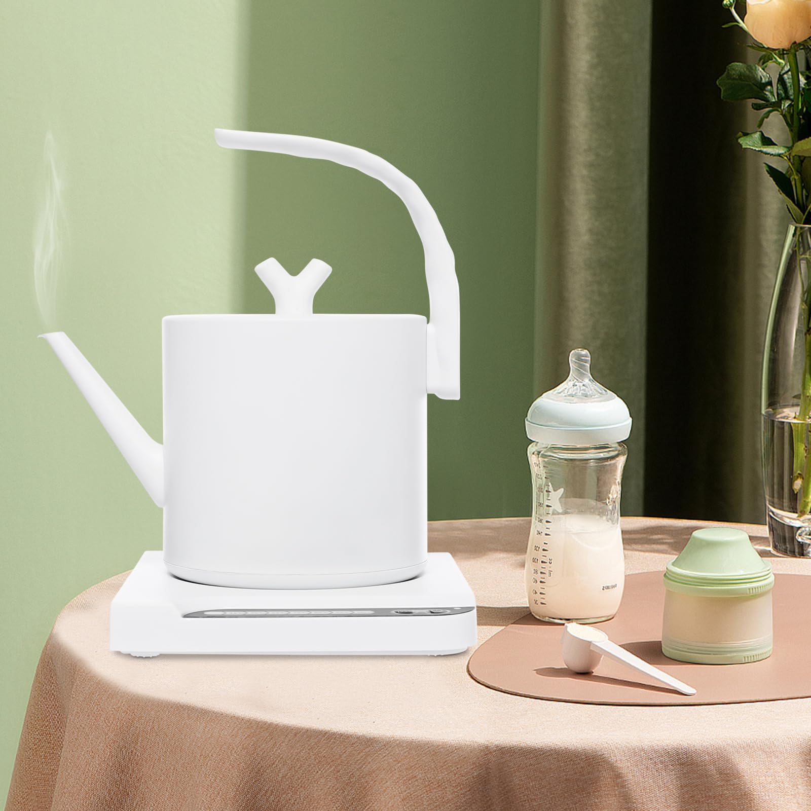 Czajnik elektryczny Kettle 1 l z cokołem 1000 W (biały)