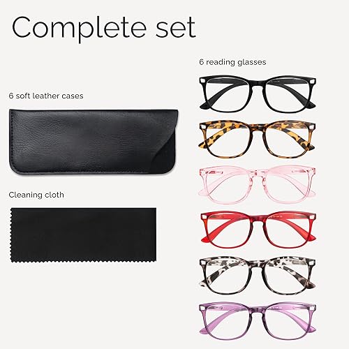 Miniatura 7 de Ccvoo Anteojos de lectura para mujer y hombre, con protección contra la luz azul, anteojos para computadora, anteojos de emergencia