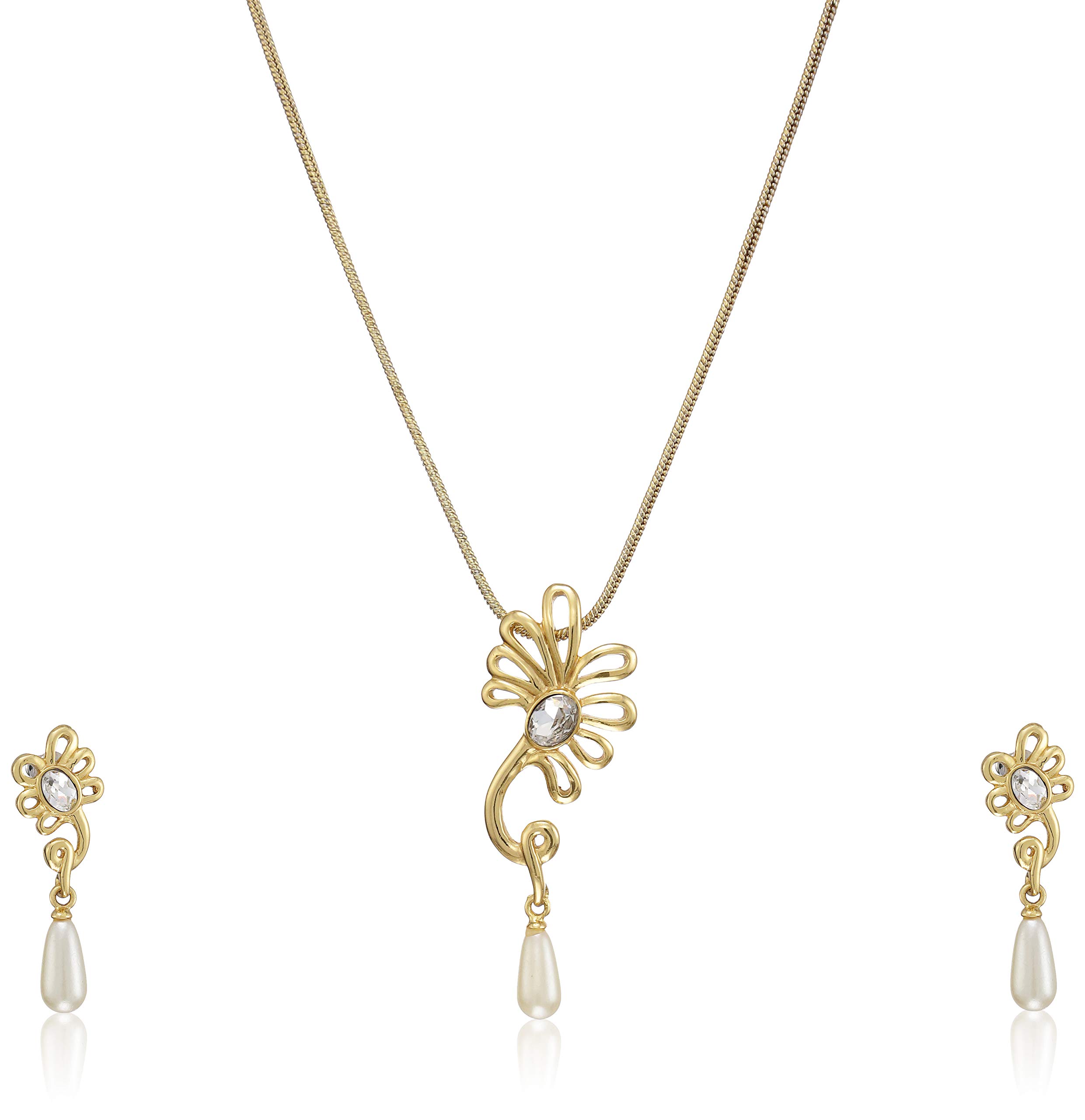 Estele Trendy and Fancy Fashion Jewellery Design Necklace Set for Women (B08D89YVX5) Amazon Price History, Amazon Price Tracker