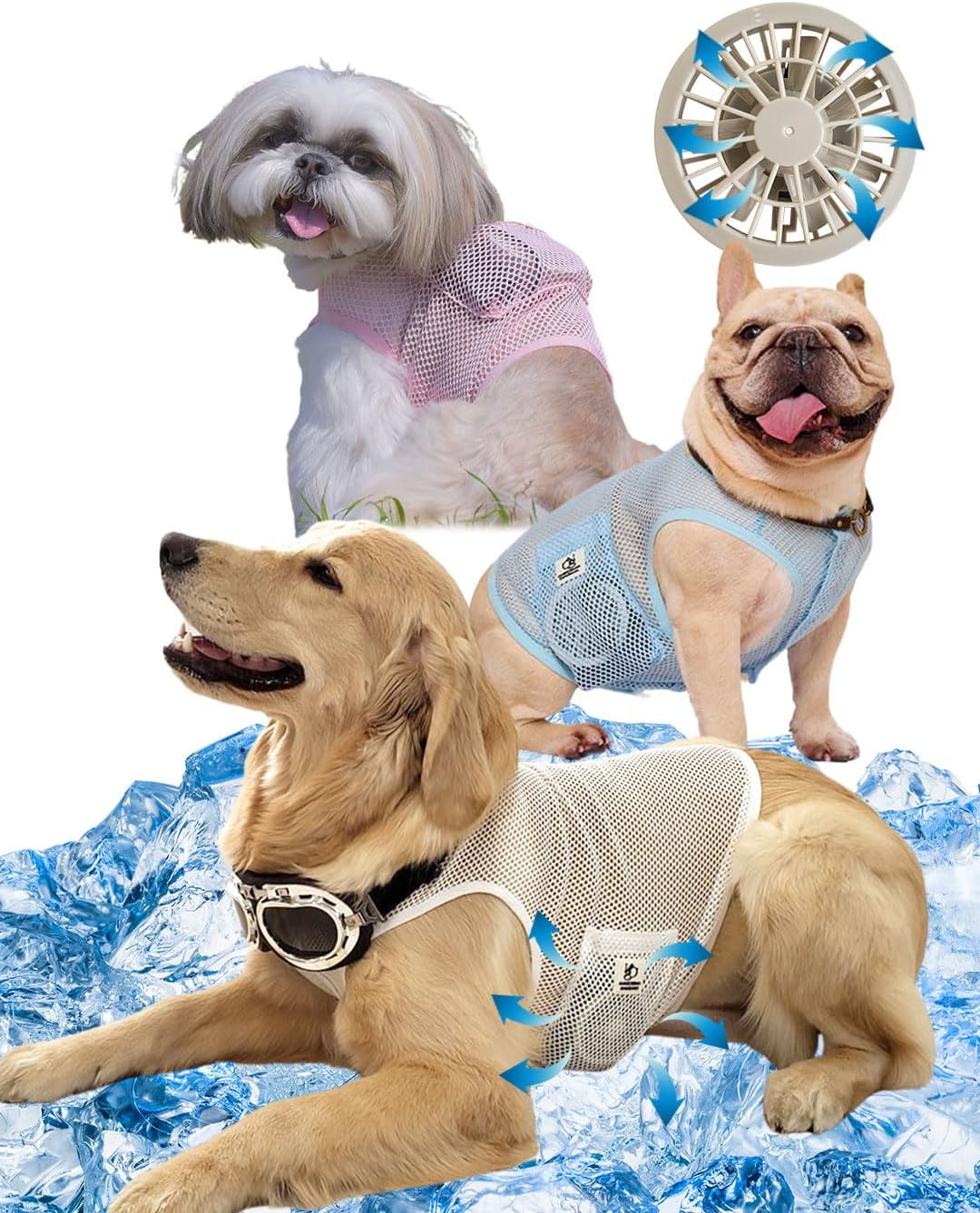 Cool Dog Dog Cooling Vest, Wearble Fan for Dogs