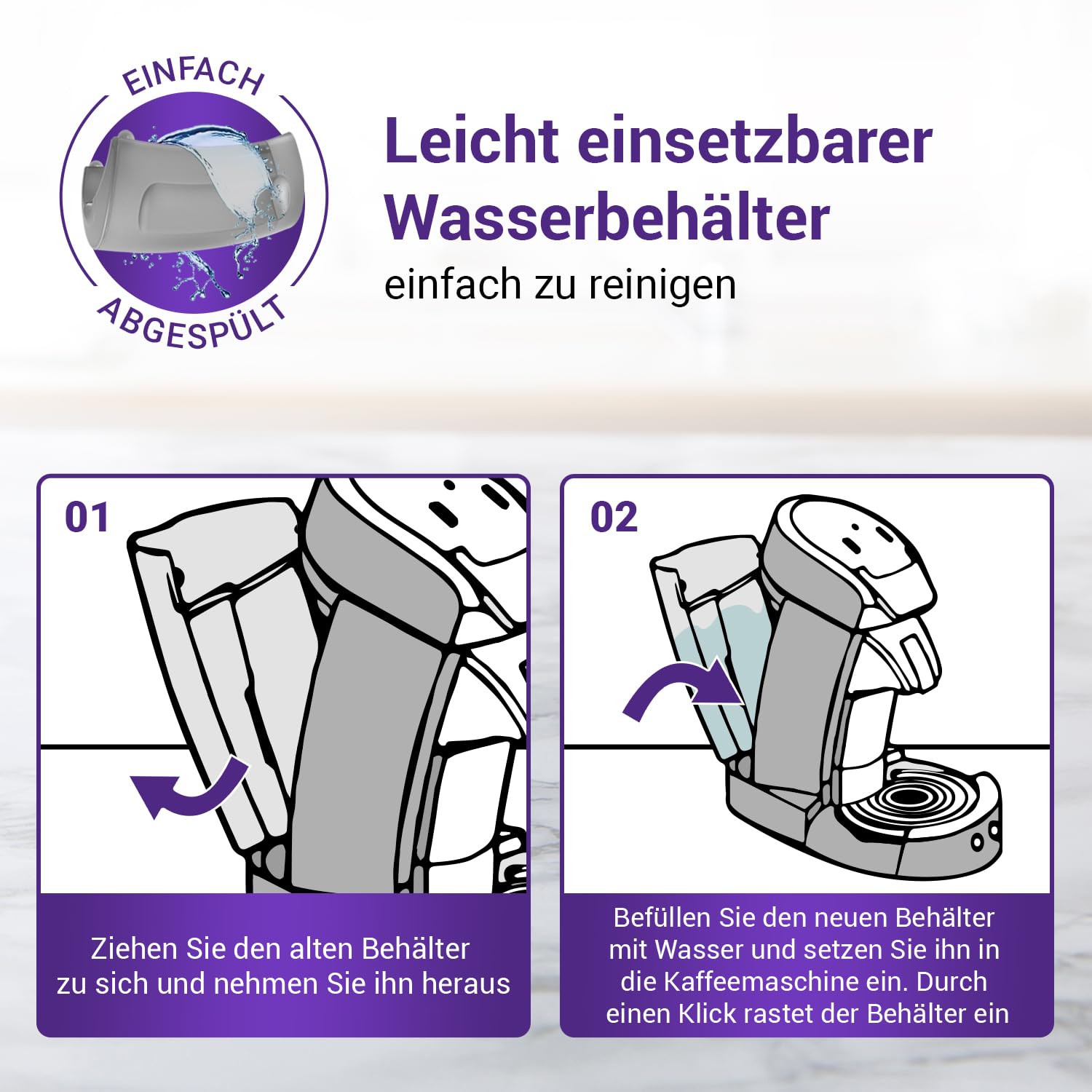 Viоks.pro Wassertank 1,2L Kaffeemaschine Ersatz für Senseo 422225965551 | Tank, XL Groß, für Рhilips Senseo HD7810 HD6553