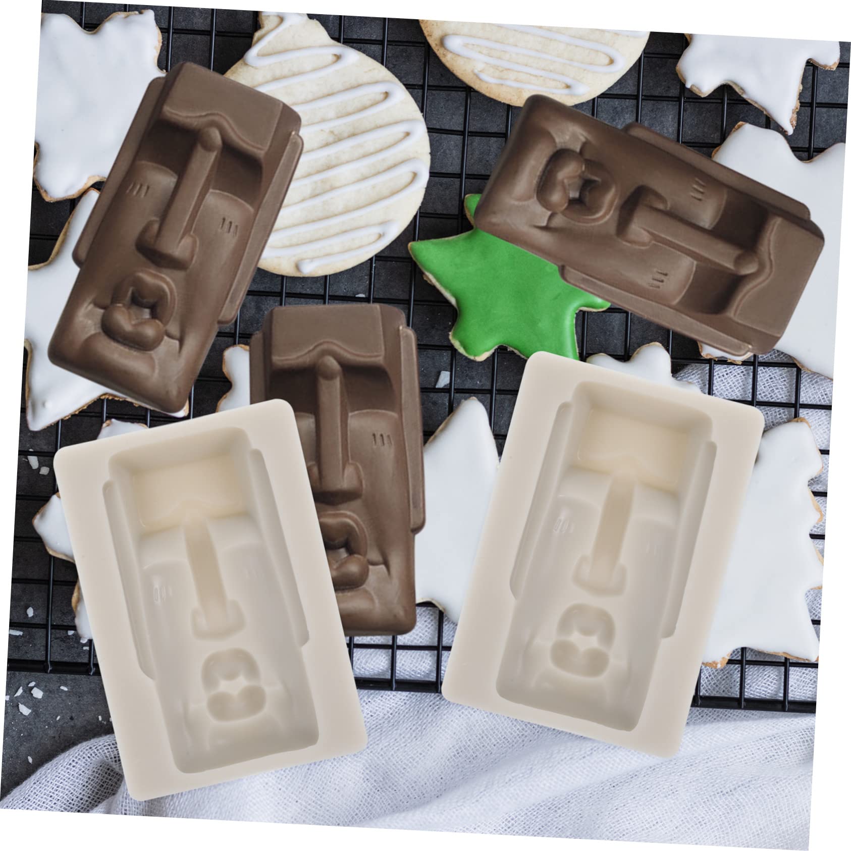 TOPBATHY 5stücke Moai Schokoladenform Lebensmittelfreundliches Backzubehör Für Schokoladen Und Kekse Perfektes Für Backliebhaber Und Feinschmecker