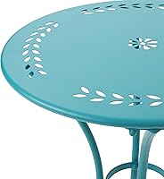 Vista 12 de Christopher Knight Home Lourdes Iron Bistro - Juego de 3 piezas, color verde azulado mate
