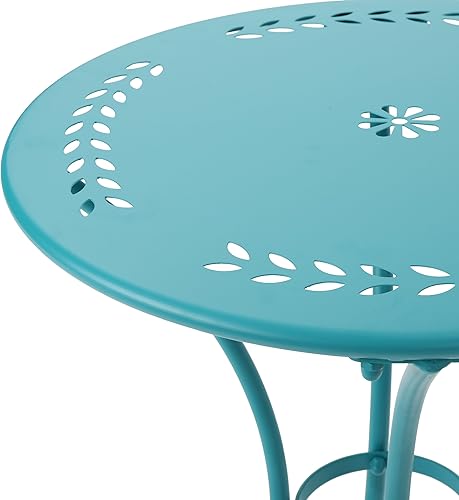 Miniatura 12 de Christopher Knight Home Lourdes Iron Bistro - Juego de 3 piezas, color verde azulado mate