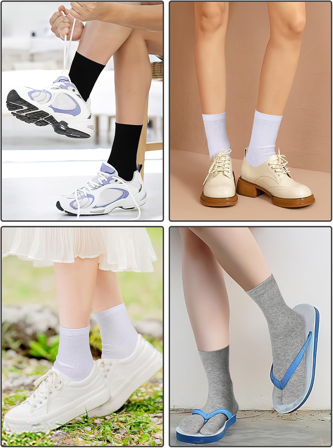 6 Pairs Japanese Toes Separated Socks for Men Women Unisex