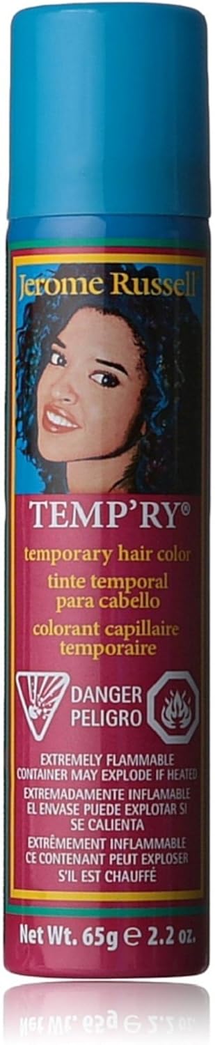 Jerome Russell Temporary Hair Color Spray, Blue 2.2 oz (Pack of 4)