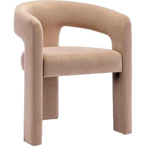 Modern Dining Chairs Set of 1, Velvet Fabric Upholstered Dining
