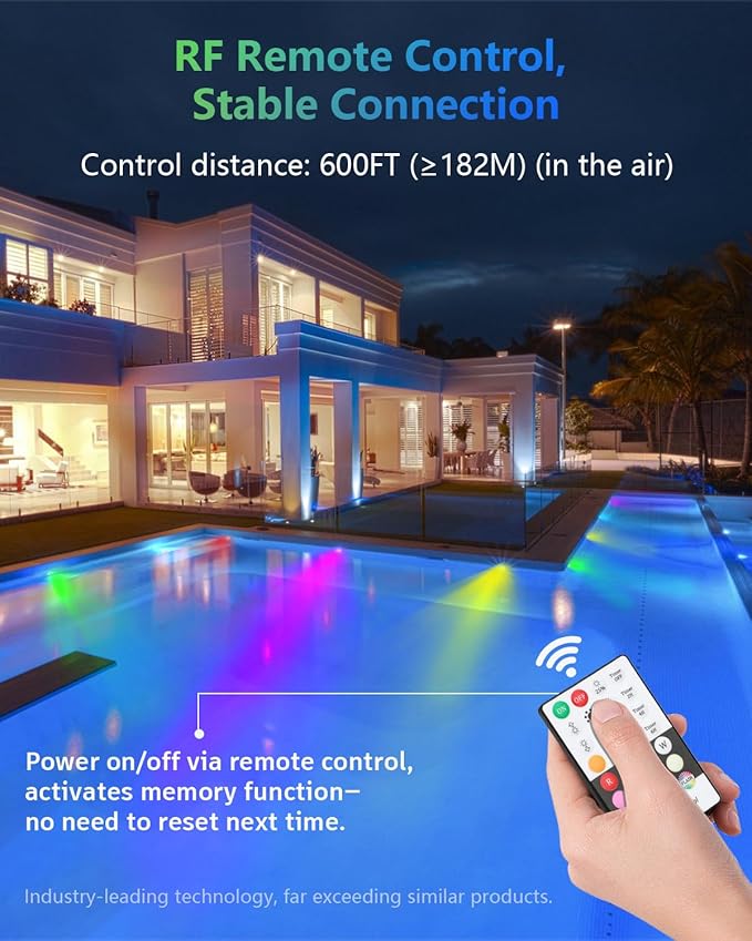 Luces LED Recargables para Piscina Vangue, 3 Modos, 4 Piezas miniatura 5
