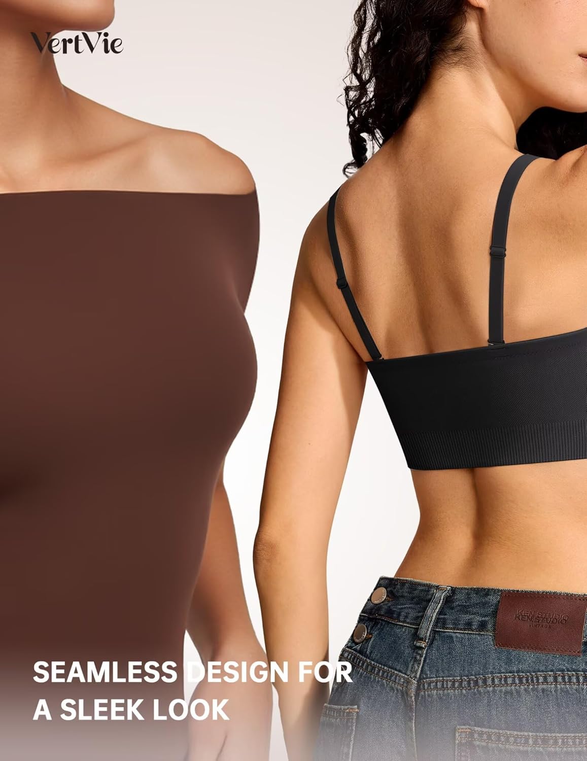 Vertvie Strapless Bras for Women Non-Slip Push Up Wireless Bandeau Bra Seamless Comfort Tube Top Supportive Padded Bralette - Image 7