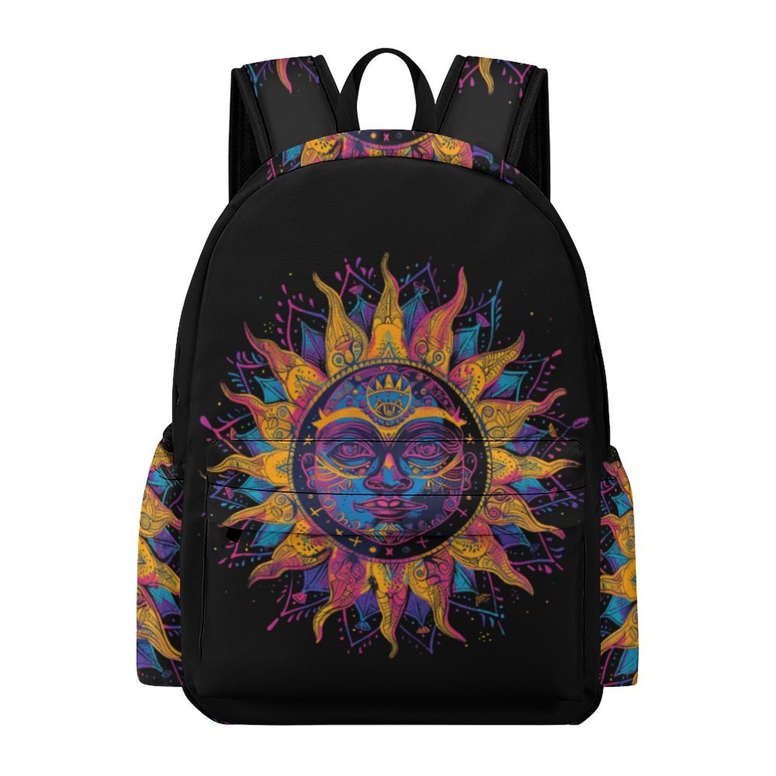 Tpisli Girls Style-6 Backpack For Cute Bohemian Sun School Bag Sun God Kids Backpack For School, Daily Children's Rucksack Bookbag For Kindergarten With Bottle Pockets