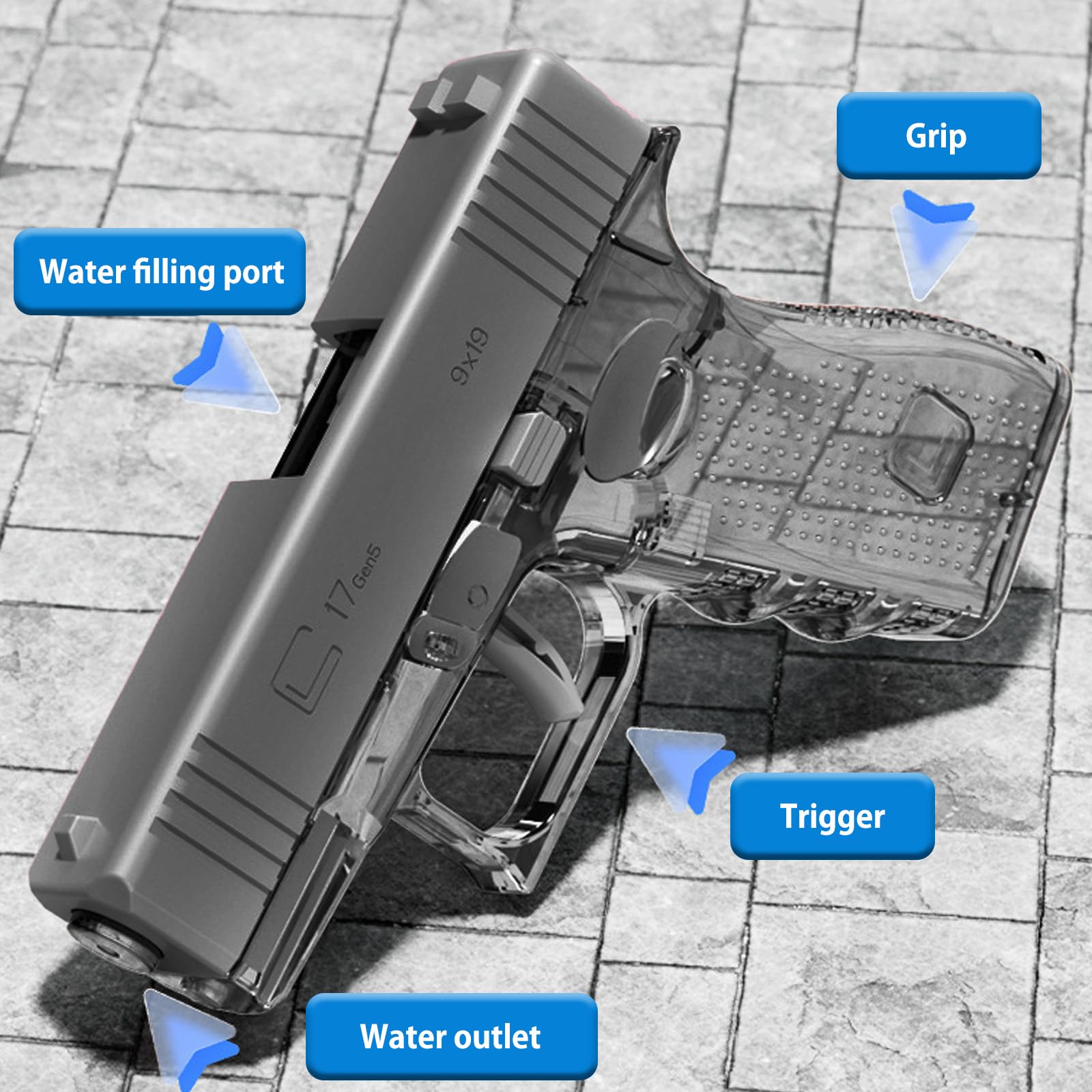 Mini pistolet na wodę, 2 sztuki, mały pistolet na wodę, pistolet natryskowy z tworzywa sztucznego, mały pistolet natryskowy, do aktywności na świeżym powietrzu, na letnie imprezy na świeżym powietrzu