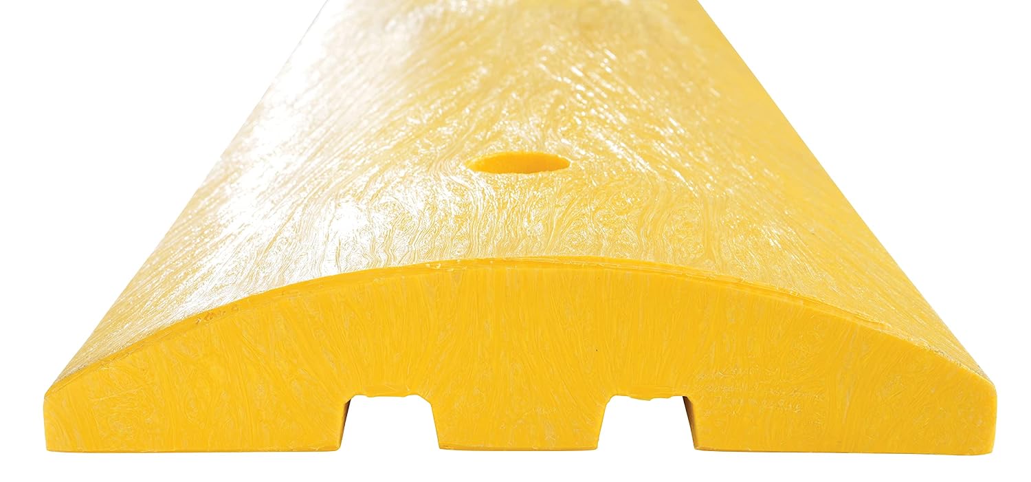 Vestil SBDA-48 Plastic Speed Bump Asphalt Hardware 48 In. x 12 In. x 2-1/4 In. Yellow