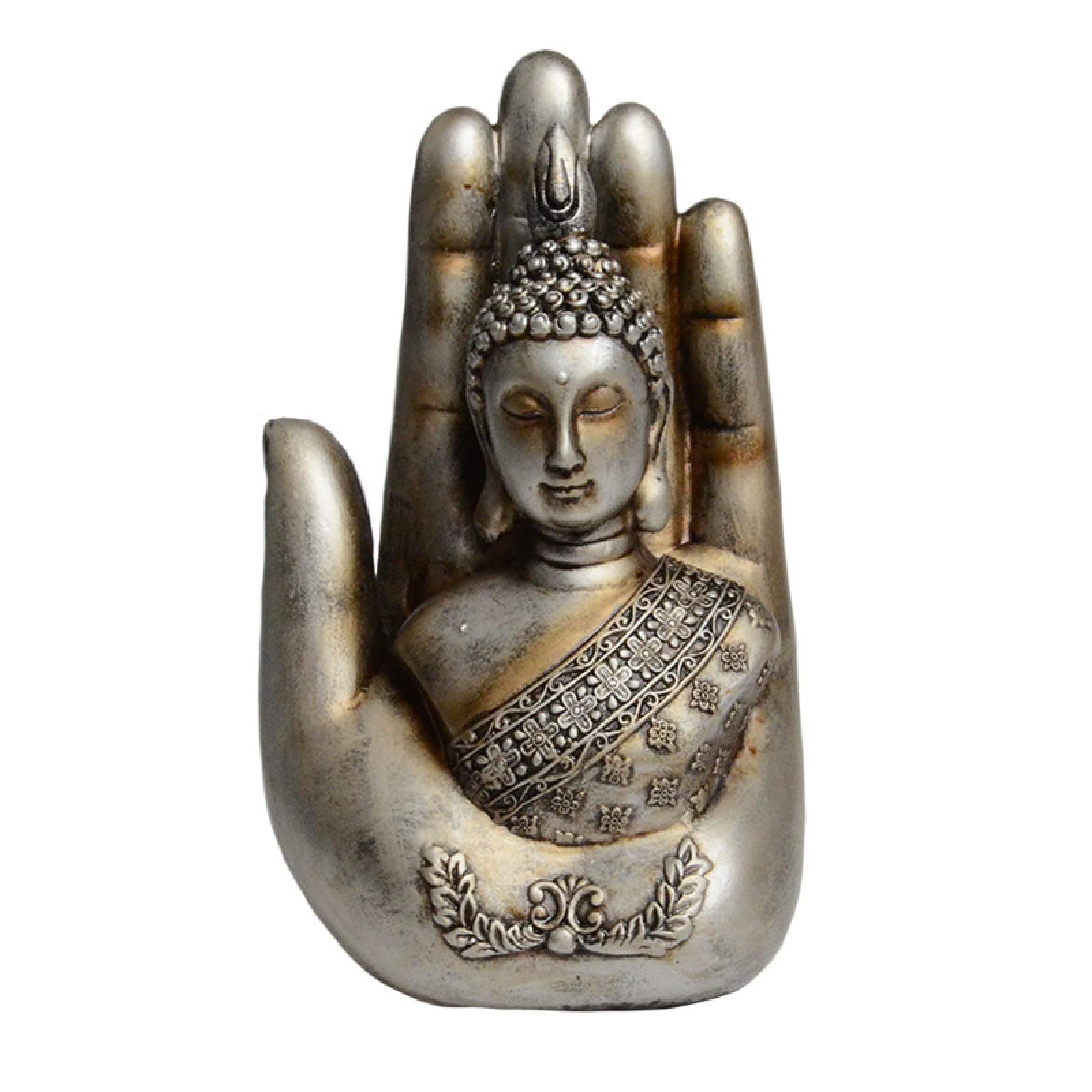 asdchZen Statues Resin Buddha Statue Thailand Sculpture Handmade Buddhism Decorative Ornament