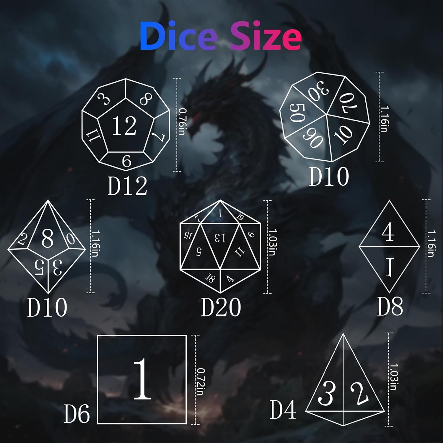 DND Resin Dice Dragon Eye Liquid Core Dice Set Sharp Edged Dice Set with Box, Dungeons and Dragons Polyhedral Dice, D&D RPG Role Playing Games (Transparent Red)