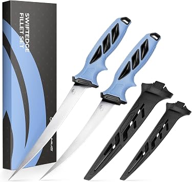 Calamus Swift Fillet Knife Set, 7" & 9" Fillet Knife, Fishing Gear