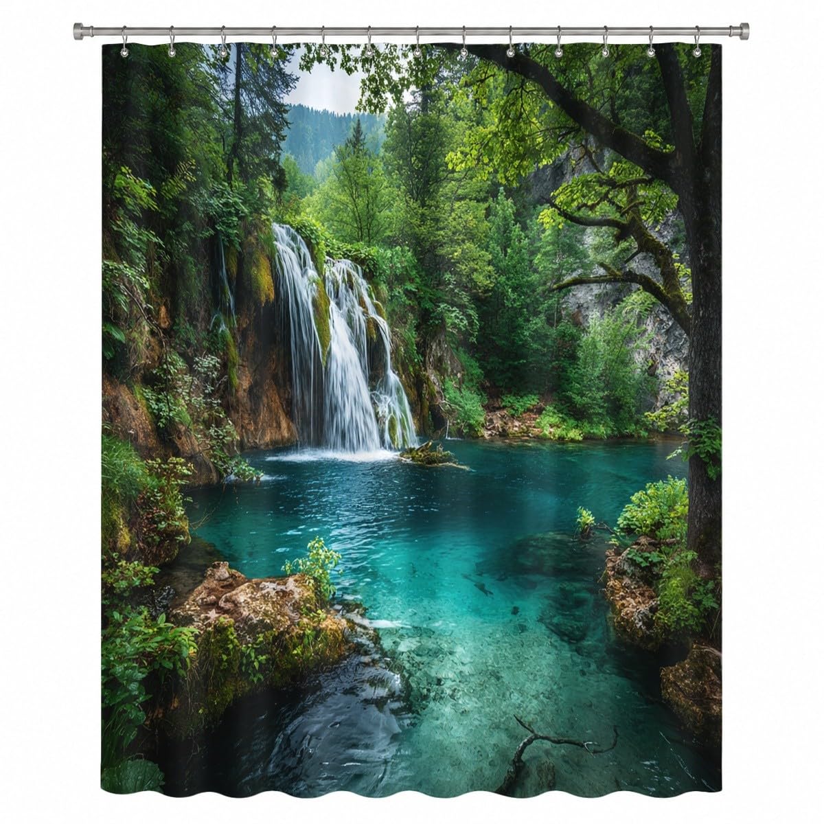 Generico Verde Tenda Doccia 240x200 cm Asciugatura Rapida, Facile da Pulire