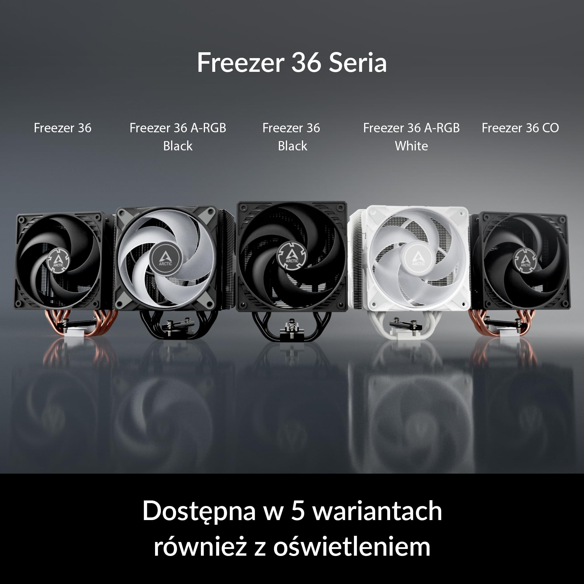 ARCTIC Freezer 36 CO - Jednowieżowy cooler CPU z push-pullem, dwoma zoptymalizowanymi pod kątem ciśnienia wentylatorami 120 mm