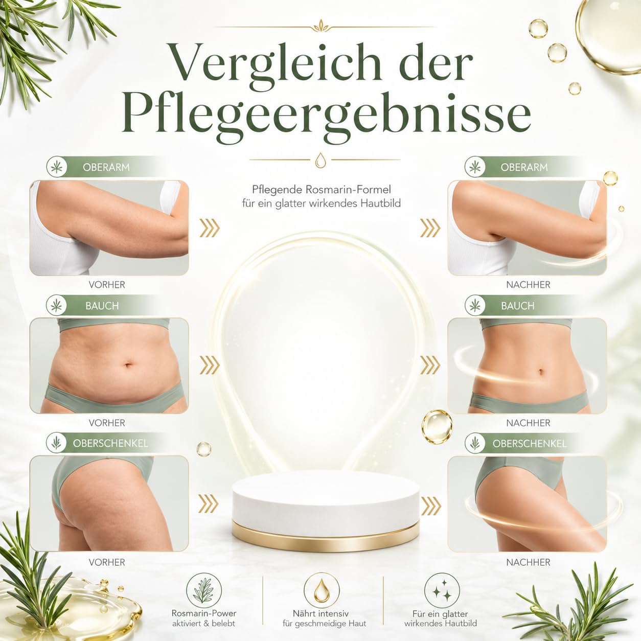 Divinova Kollagen Körperöl zur Hautstraffung Feuchtigkeitspflege Öl für Narben Falten Dehnungsstreifen Bauch Arme Beine und Massage (Weiß,25 ml (4er Pack))
