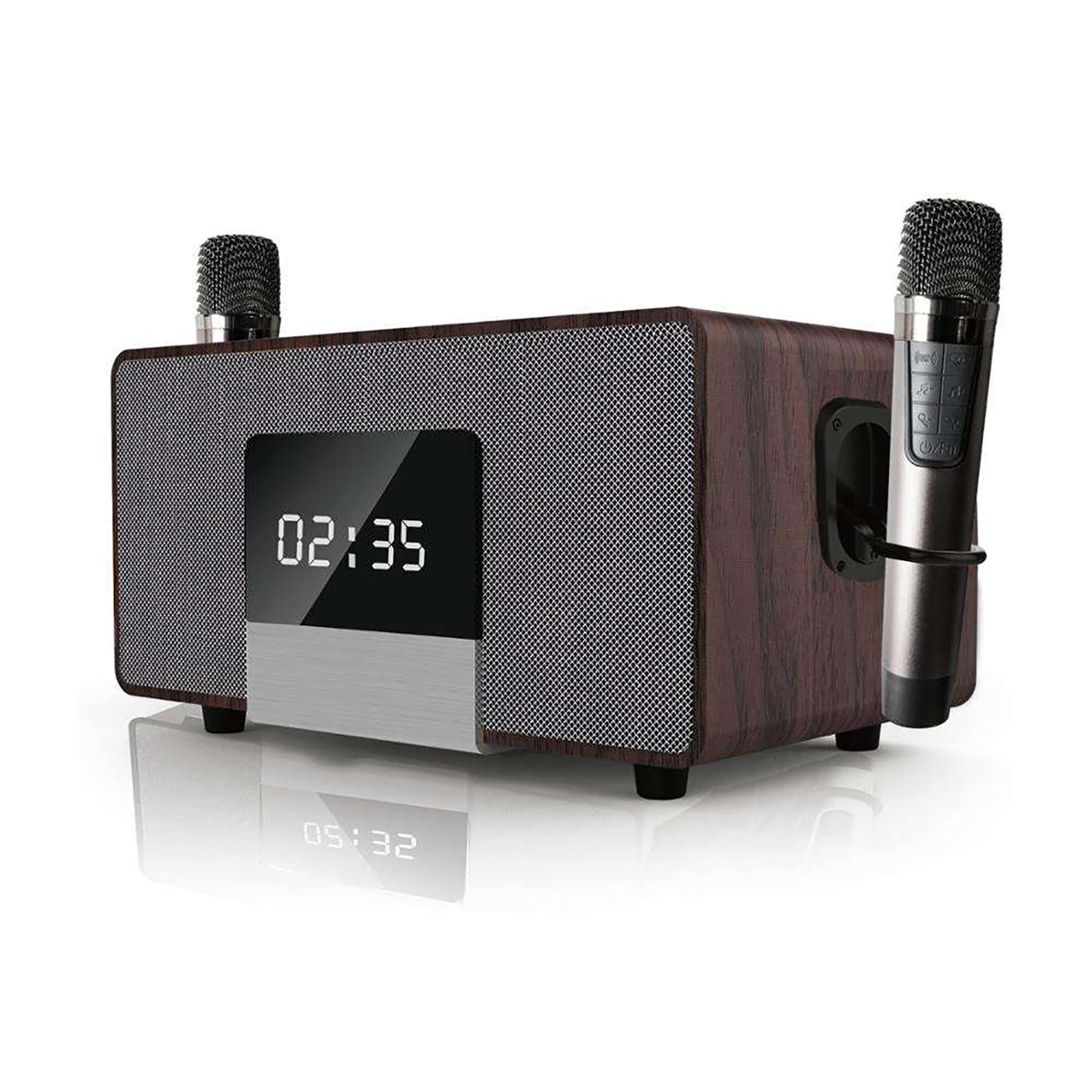 Sistema di Altoparlanti PA per Canto Bluetooth, Macchina per Karaoke per Adulti e Bambini con 2 microfoni Wireless UHF, Regolazione Bassi/acuti, per TV, casa, Karaoke, Feste di Canto