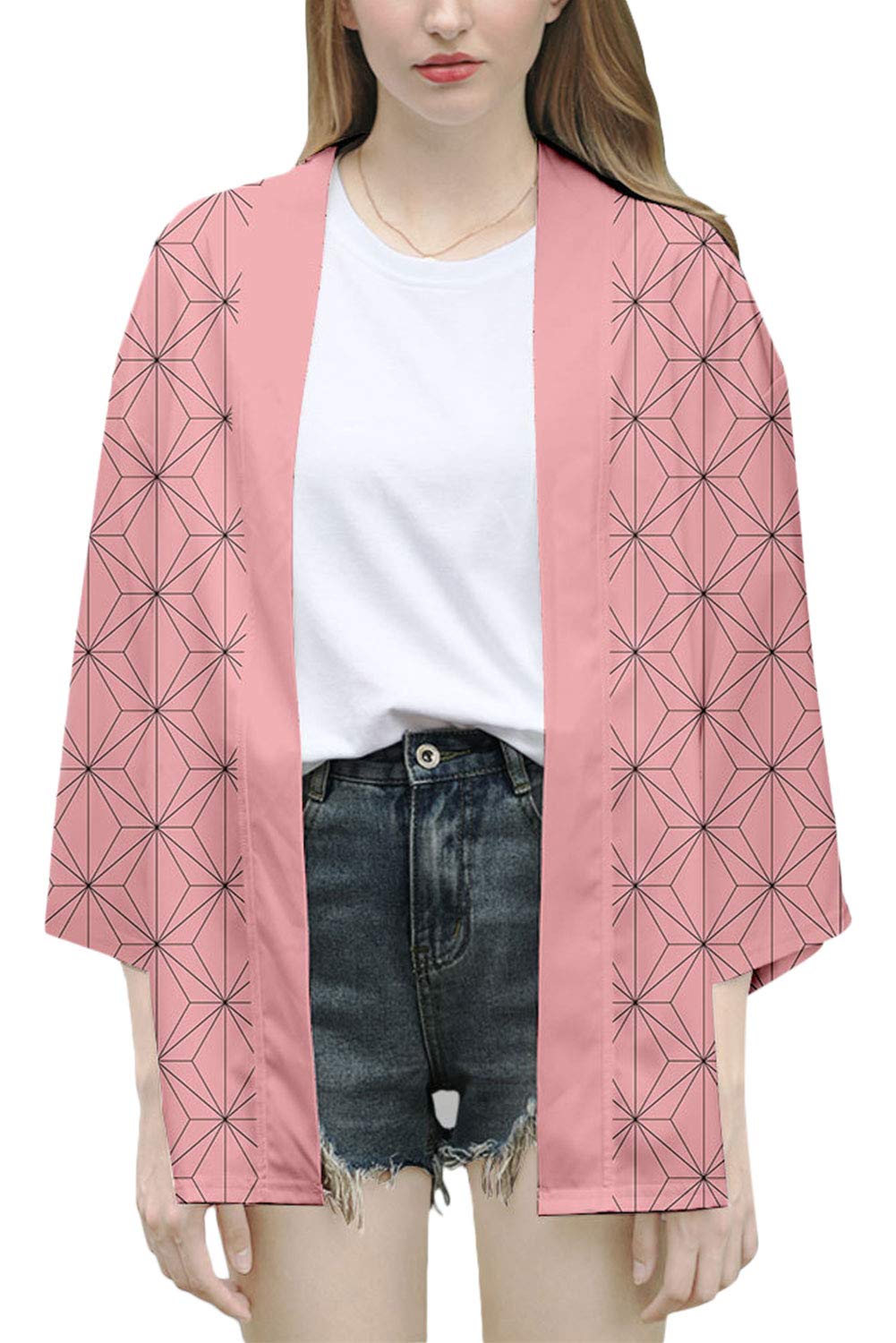 BayconAdult Demon Pink Robes Cosplay Cardigan Top Jacket