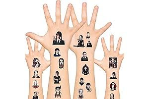 Trendy Wednesday Addams Temporary Tattoos for Fans