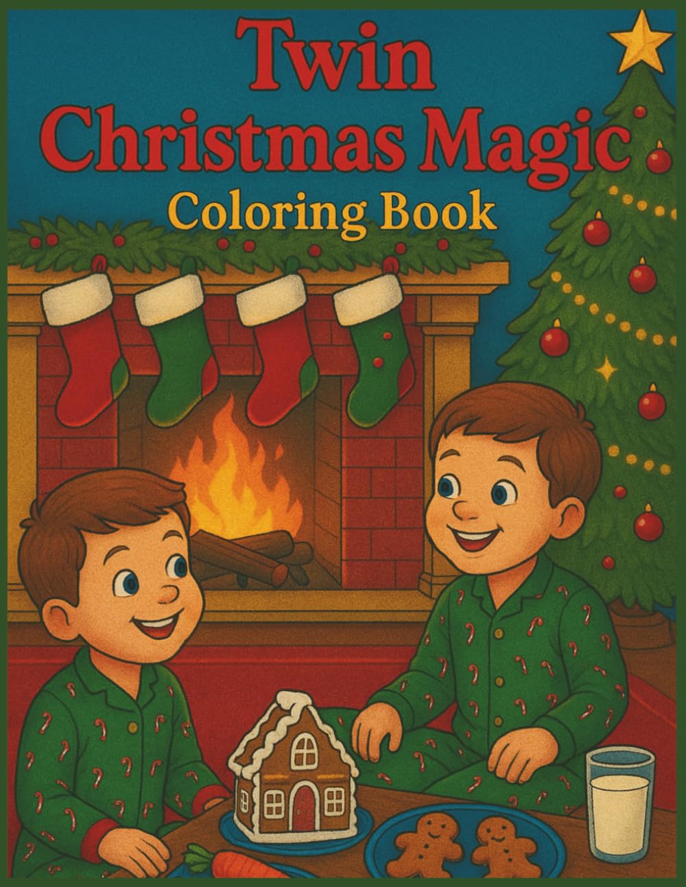 Twin Christmas Magic Coloring Book: Celebrate Twin Adventures with Christmas Cheer, Winter Wonders & Holiday Magic