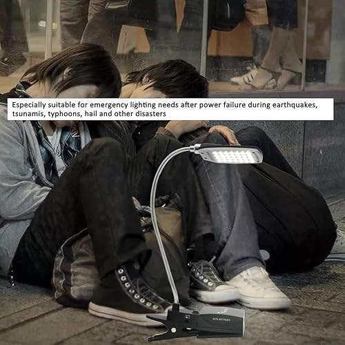 Miniatura 7 de IHAHA Luz de libro para leer en la cama, luces LED de libro con clip, lámpara de escritorio portátil con pilas USBDC y AA, 3 niveles de brillo para