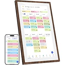 21.5 Inch Digital Calendar Chore Chart with Touchscreen - Full HD Interactive Display, Wall &amp; Desk Mountable Family Planner, to-Do List &amp; Meal Planner, Digital Picture Frame Gifts for Women Mom