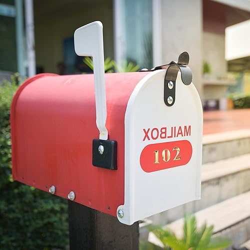 Miniatura 6 de uxcell Número de casa autoadhesivo, 2.76 pulgadas, ABS número 6, diseño 3D para casa hotel, buzón de correo, señal de dirección, tono dorado, 2