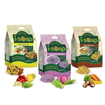 Set 3 Canh I-Soup Instant Vegetarian Soup Mix, 3 Flavors, 3-Minute Preparation50g/ each